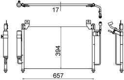 Condenser, air conditioning MAHLE AC642000S