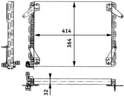 Condenser, air conditioning MAHLE AC658000P
