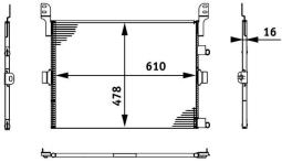 Condenser, air conditioning MAHLE AC673000P