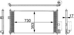 Condenser, air conditioning MAHLE AC674000S