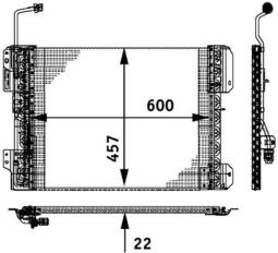 Condenser, air conditioning MAHLE AC671000P