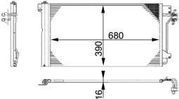 Condenser, air conditioning MAHLE AC672000P