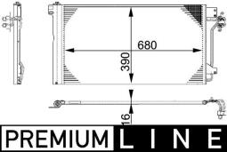 Condenser, air conditioning MAHLE AC672000P