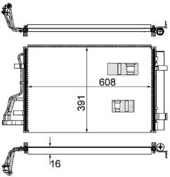 Condenser, air conditioning MAHLE AC697000S