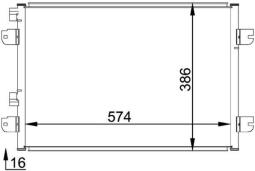 Condenser, air conditioning MAHLE AC691000P