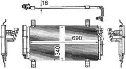 Condenser, air conditioning MAHLE AC714000S