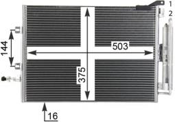 Condenser, air conditioning MAHLE AC721000P