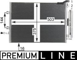 Condenser, air conditioning MAHLE AC721000P