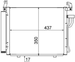 Condenser, air conditioning MAHLE AC712000S