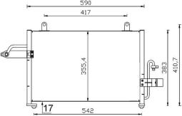 Condenser, air conditioning MAHLE AC715000S