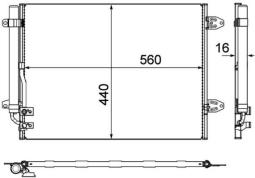 Condenser, air conditioning MAHLE AC733000P