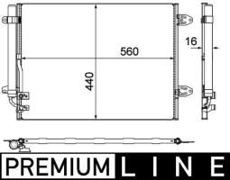 Condenser, air conditioning MAHLE AC733000P