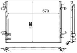 Condenser, air conditioning MAHLE AC734000P