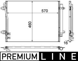 Condenser, air conditioning MAHLE AC734000P