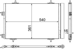 Condenser, air conditioning MAHLE AC735000P