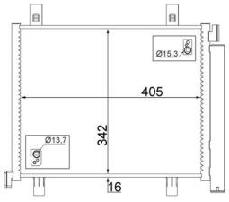 Condenser, air conditioning MAHLE AC747000S