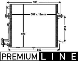 Condenser, air conditioning MAHLE AC756000P