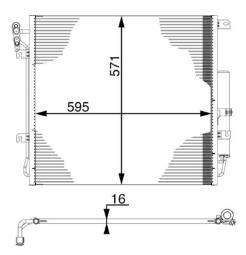 Condenser, air conditioning MAHLE AC759000S