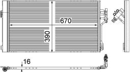 Condenser, air conditioning MAHLE AC761000P