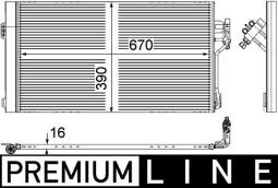 Condenser, air conditioning MAHLE AC761000P