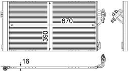 Condenser, air conditioning MAHLE AC762000P