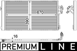 Condenser, air conditioning MAHLE AC762000P