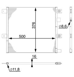 Condenser, air conditioning MAHLE AC76000S