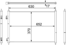 Condenser, air conditioning MAHLE AC755000S