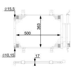 Condenser, air conditioning MAHLE AC77000S