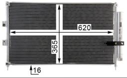 Condenser, air conditioning MAHLE AC835000P