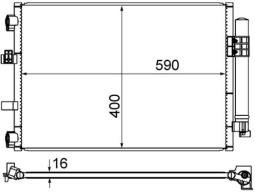 Condenser, air conditioning MAHLE AC861000S