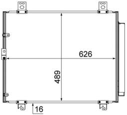 Condenser, air conditioning MAHLE AC866000S