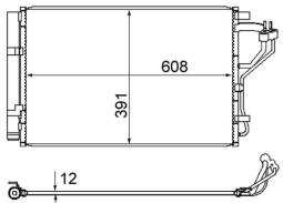 Condenser, air conditioning MAHLE AC867000S