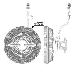 Clutch, radiator fan Mahle CFC104000P