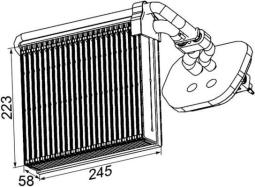 Evaporator, air conditioning MAHLE AE100000P