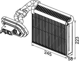 Evaporator, air conditioning MAHLE AE100000P