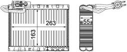 Evaporator, air conditioning MAHLE AE126000P