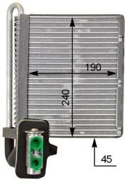 Evaporator, air conditioning MAHLE AE118000P