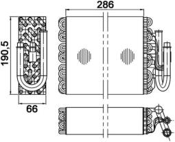 Evaporator, air conditioning MAHLE AE120000P