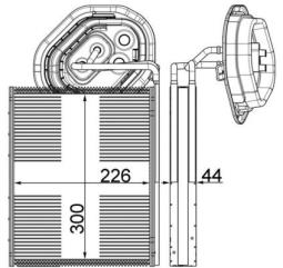 Evaporator, air conditioning MAHLE AE120000P