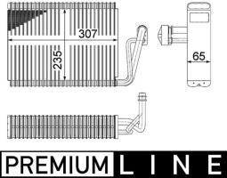 Evaporator, air conditioning MAHLE AE53000P