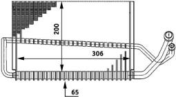 Evaporator, air conditioning MAHLE AE32000P