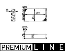 Evaporator, air conditioning MAHLE AE61000P