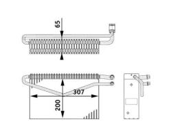 Evaporator, air conditioning MAHLE AE67000P