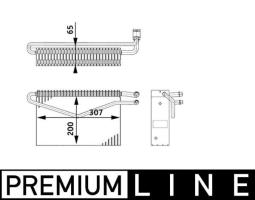 Evaporator, air conditioning MAHLE AE67000P