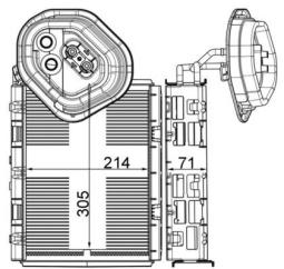 Evaporator, air conditioning MAHLE AE4000P