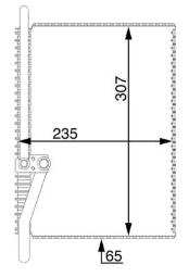 Evaporator, air conditioning MAHLE AE74000S