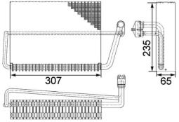 Evaporator, air conditioning MAHLE AE83000P