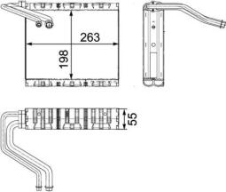 Evaporator, air conditioning MAHLE AE85000P