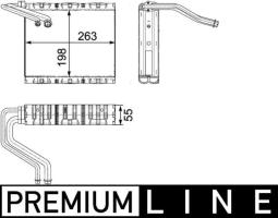 Evaporator, air conditioning MAHLE AE85000P